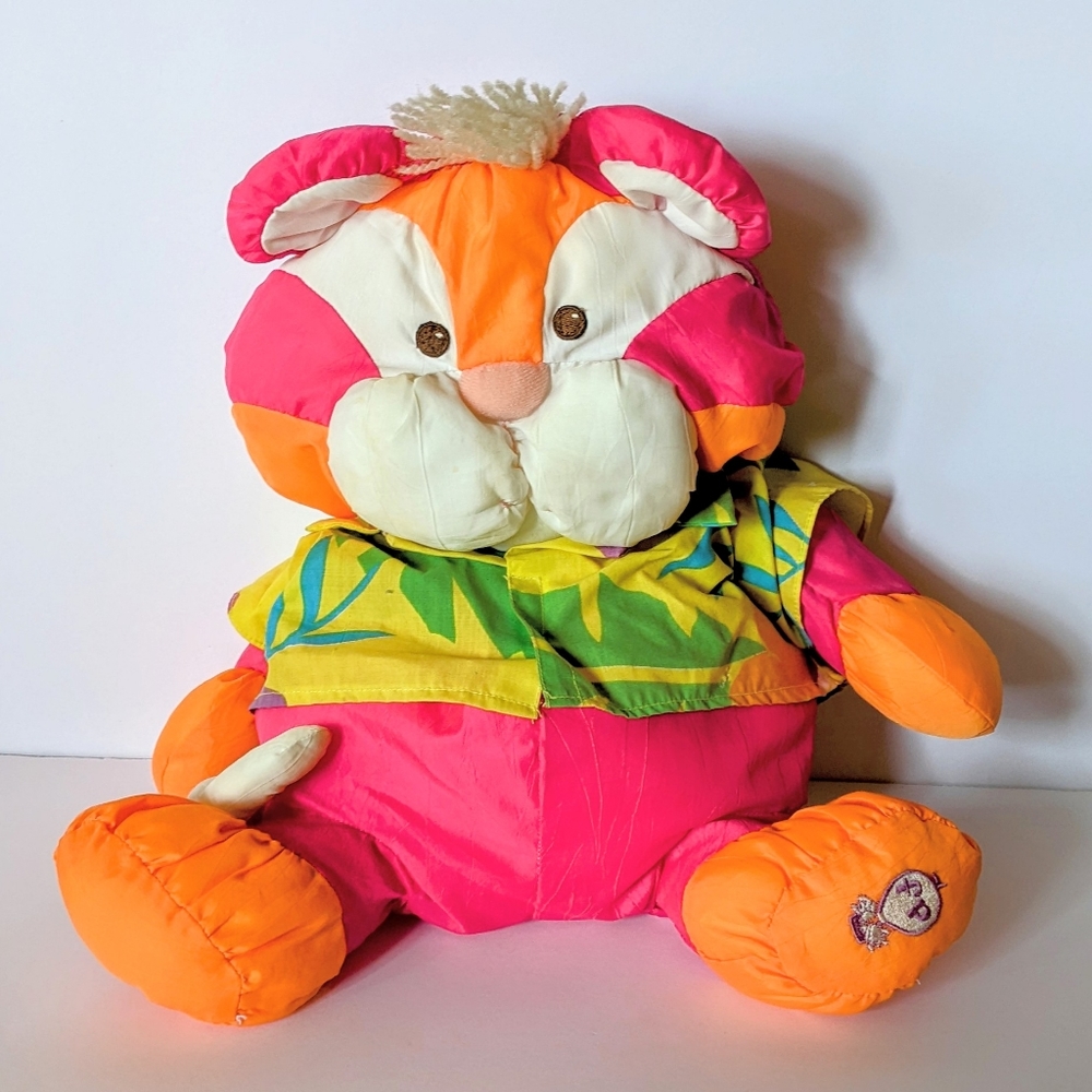 Vintage Fisher Price Puffalump Wild Thing Pink Tiger Cat 1987